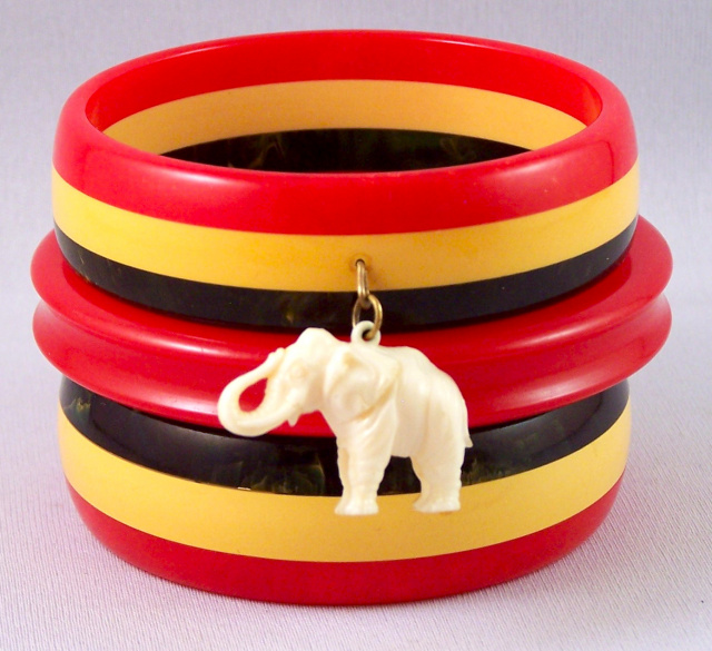 BB402 patriotic bakelite bangles